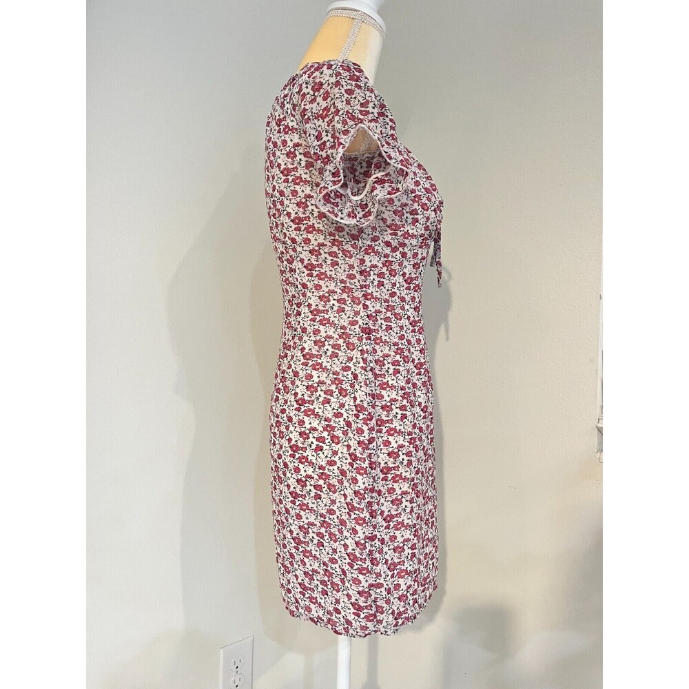 Nasty Gal Off Shoulder Floral Mini Dress Size 4 Lined Chiffon Sexy - Picture 9 of 16